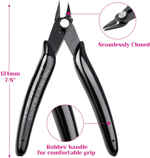 Jewelry Pliers, Cridoz Beading Pliers Set with Needle Nose Pliers, Round Nose Pliers and Wire Cutter for Jewelry Making Beading Repair Supplies an...