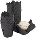 Juvale 100-Piece Bulk Black Tulip Cupcake Liners - 2 x 3.5 Inches Medium Baking Wrappers - Black Cupcake Liners for Halloween Parties, Wedding Rec...