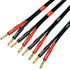 CESS-037-2f Banana Plug Male to Male Speaker Cable 12 Gauge 680 Strand Count Silicone Soft Wire, 2 Cables (2 FEET)...