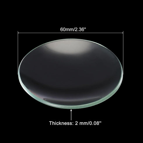 PATIKIL 60 mm Diameter Watch Glass, 6 Packs Beaker Cover Smooth Edges Chamfered Arc for Laboratory, Transparent...