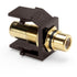 Leviton QuickPort RCA, Gold-Plated Connector with Black Stripe, 40830-BBE, Brown...