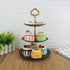 Artliving 3-Tier Plastic Cake Stand Dessert Stand Cupcake Stand Tea Party Serving Platter Black Gold...