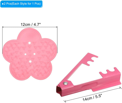 PATIKIL Rose Stem Leaf Thorn Stripper, 2Pcs/1Set Rose Thorn Stripper Remover Tool Leaf Stripping Tool for Gardening Flower Arrangement, Pink...
