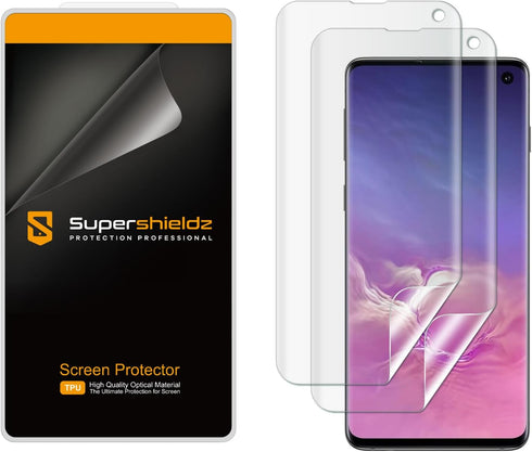 Supershieldz (2 Pack) Designed for Samsung Galaxy S10 Screen Protector, (Full Coverage) High Definition Clear Shield (TPU)......