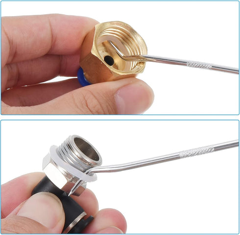 PATIKIL O-Ring 45 Degree Pick 142mm, Oil Seal Gasket Precision Screwdriver Puller Remover Removal Tool, Red...