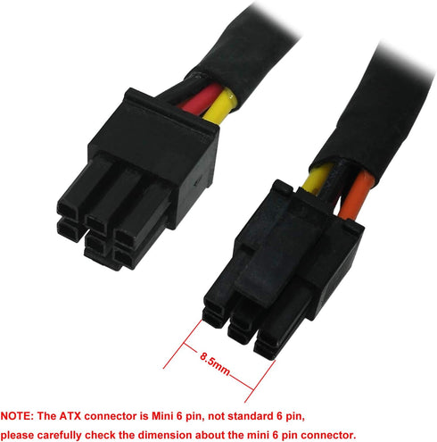 COMeap SATA Power Cable for Dell Inspiron 3653 3650 Series, SATA 15 Pin to Mini 6 Pin ATX Adapter Compatible Part No. GP2JM 15-inch(38cm) (Pack of...