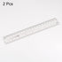 2pcs Film Flexible Ruler 8 Inch 0.5mm Scale PET Plastic Folding Straight Ruler Calibration Soft Ruler Measuring Tool for Factory, Transparent...
