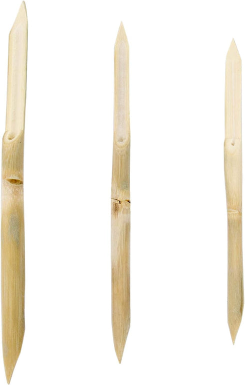 AUEAR, 3 Pack Bamboo Double Head Pointed Stylus Pen Bamboo Reed Pens Pottery Ceramic Shaping Tools Polymer Clay Tool......