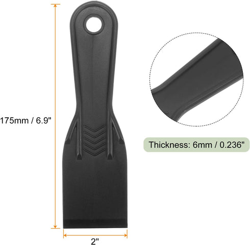5pcs Putty Scraper 2" Width 6mm Thin Width 6mm Thin Flexible Plastic Putty Knives for Taping Drywall Spreading Painting Wall Scratching...