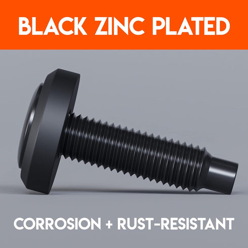 ECHOGEAR Server Rack Screws 50 Pack - 10/32 Steel Screws with Attached Nylon Washers & Pilot Point Heads - Made to Use with Network Racks, Enclosu...