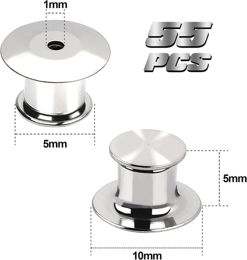 55 Pieces Metal Pin Backs Locking Pin Keepers Locking Clasp...