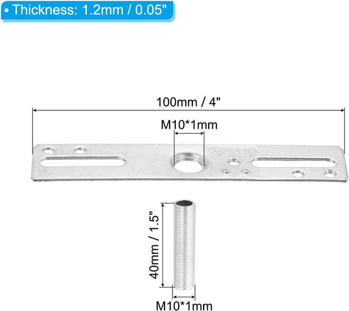 PATIKIL 4" Ceiling Light Plate Kit, 3 Pack Light Crossbar Mounting Bracket Universal Lamp Fixture Hardware Set for Chandelier Wall Light, Silver...
