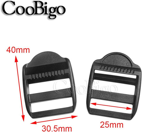 50 Pack Plastic Ladder Lock Buckles, 1" Ladder Slider Buckle for Backpack Strap Nylon Webbing Clip Replacement, Outdoor Camping Gear Sleeping Bag ...