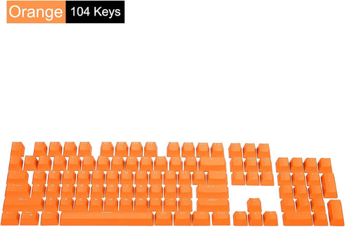 PATIKIL Mechanical Keyboard Keycaps, Universal Keycaps ABS Keyboard Replacement Accessories Symbol Translucent for 68/84/87/104 Keys, Orange...