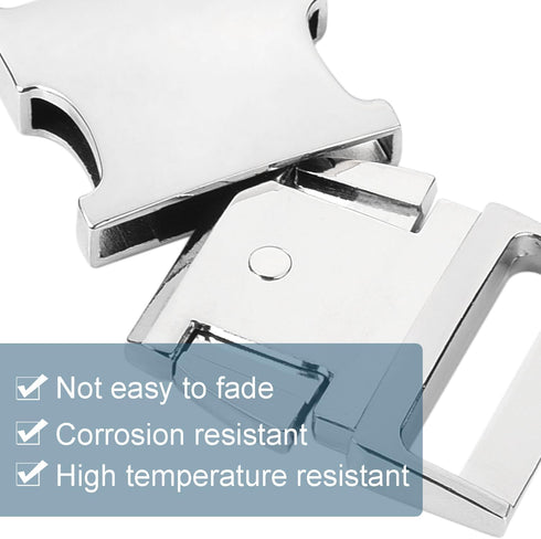 CooBigo 10 Pack Bulk Dog Collar Hardware Metal Buckle 1 inch Webbing Backpack Buckle Replacement Backpack Strap Kit Prong Collar Clip Buckles(Silv...