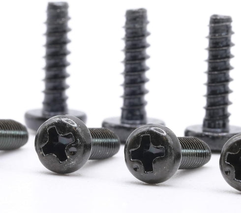 ReplacementScrews 2 Sets of Metric Screws (Model RS-198452) Pan Head - Philips Drive - Black Plated (Pack of 8)...