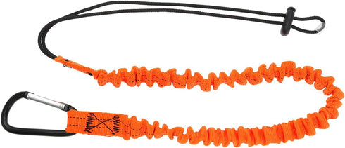 3pcs Tool Safety Rope Work-at-Height Hardware Tool Spanner Rope Retractable Elastic Rope With Carabiner and Adjustable Loop End Tool Fall Arrest S...