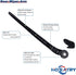 Rear Wiper Arm Blade Set for Porsche Cayenne 2003-2009 2010 Rear Windshield Wiper Arm Blade Assembly 95562804002...