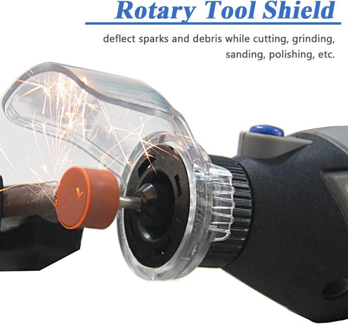 Mesee 4 Pieces Rotary Tool Shield, Electric Grinder Protective Cover Guard Case Safety Electric Drill Protector Tool Attachment Kit Grinder Access...