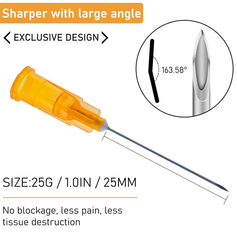 100 Pack 25 Gauge 1IN Lab Accessories,Individually Sealed Supplies...