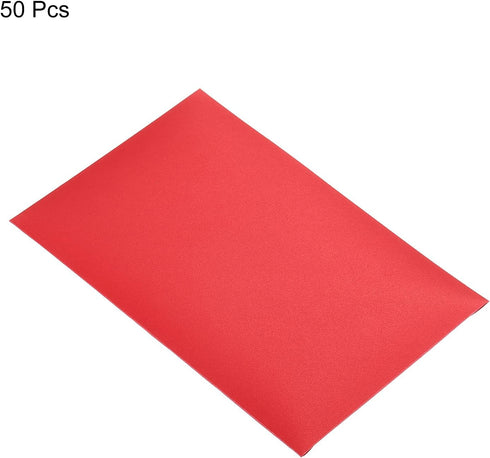 PATIKIL Gift Card Envelopes, 50 Pack Heart Shaped Clasp Photo Gift Card Holders Mini Envelope for Birthdays Weddings, Red...