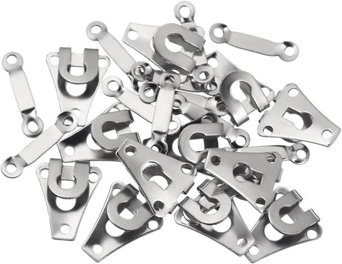 12 Sets Sewing Hook and Eye Closure – Pants Clasp - Clothing Hook Fasteners - Bra Hooks Metal - Pants Clips for Waist - Set for Trousers Skirts Se...