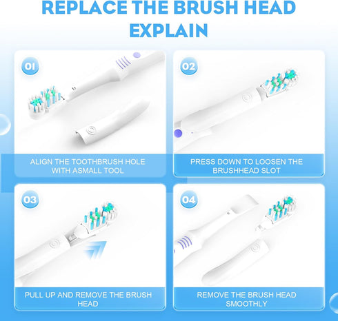 4/8/16 Pcs Electric Toothbrush Replacement Heads Sensitive Dual Clean Rotating Sets Fit for Braun Oral B Cross Action Power 4732 3733 4734 (16)...