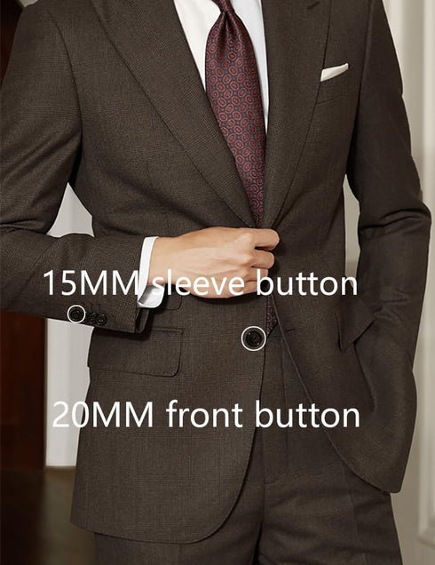 11 Pieces Natural Horn Buttons for Blazer and Suit, 20mm 15mm Genuine Buffalo Buttons for Men Women's Sport Jacket Coat Uniforms Sweaters Black...