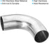 PATIKIL 2pcs 90 Degree Mandrel Bend Elbow, 1 1/2 Inch OD Steel Exhaust Elbow Exhaust Piping Connector 304 Stainless for Exhaust Pipe Stair Handrai...