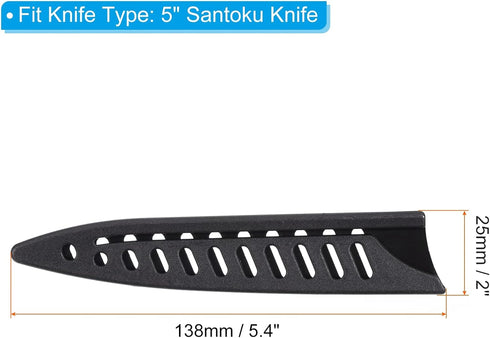 PATIKIL PP Safety Knife Cover Sleeves for 5" Utility Knife, 2 Pack Knives Edge Guard Blade Protector Universal Knife Sheath Portable for Kitchen, ...