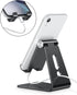 OMOTON Adjustable Cell Phone Stand, C2 Aluminum Desktop Phone Holder Dock Compatible with iPhone 11 Pro Max Xs XR 8 Plus 7 6, Samsung Galaxy, Goog...