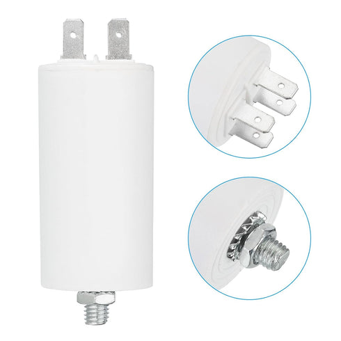 PATIKIL 10uf CBB60 Run Capacitor,5Pcs AC 250V 4 Pins 50/60Hz Cylinder Bottom with M8 Screw for Washing Machine,Cleaning Machine Pump Motor Star...