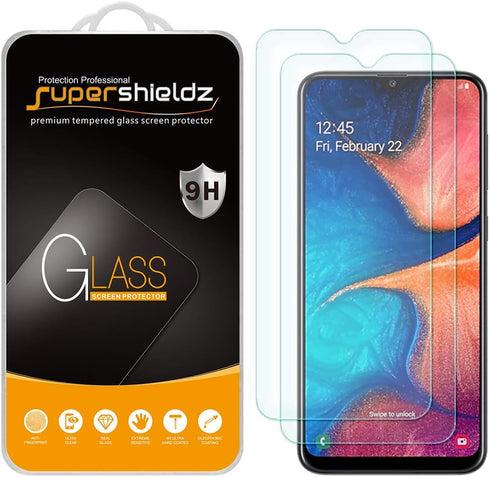 Supershieldz (2 Pack) Designed for Samsung Galaxy A20 (Not Fit for Galaxy S20) Tempered Glass Screen Protector, Anti Scratch, Bubble Free...