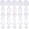 Earring Pads,60 Pieces 6 Sizes Comfort Earring Cushions Pads Silicone for Clip-on Earrings,Clear...