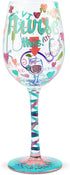 Enesco Designs by Lolita Nurse This Hand-Painted Artisan Wine Glass, 1 Count (Pack of 1), Multicolor, 440 milliliters...