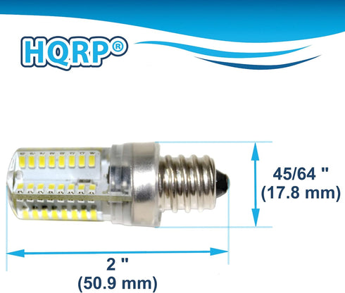 HQRP 7/16" 110V LED Light Bulb Cool White Compatible with Brother LS-2125 / LS-2125b / LS-2125i / LS-2129 / LS-2130 / LS-2150 / LS-2160 Sewing Mac...