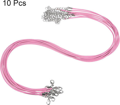 10pcs Waxed Necklace Cord Bulk, 16 Inches and 1.5mm Dia Necklace String Rope with Clasp for Pendants, Bracelets, Necklaces, Jewelry Making Beading...