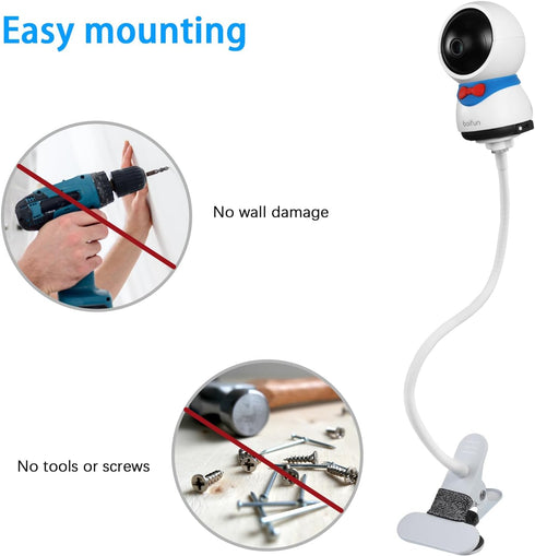 HOLACA Baby Monitor Mount Flexible Twist Stand for Hellobaby BOIFUN Baby 5S BOIFUN Baby 5s,BOIFUN Baby 6T,BOIFUN Baby 2S,BOIFUN VB805 with Other 1...