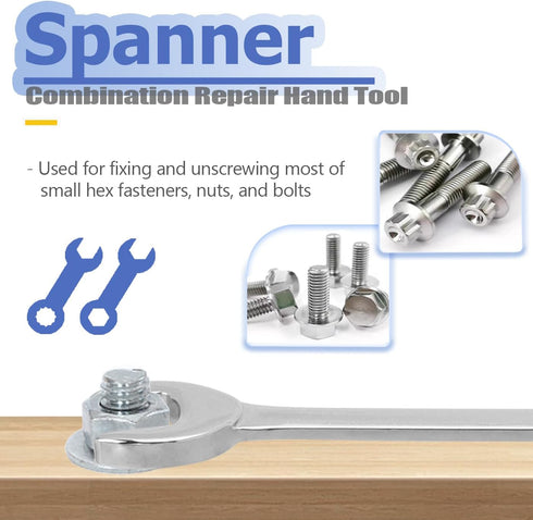 Mesee 10 Pieces Mini Combination Wrench Set Metric Small Ignition Wrenches 4-11mm Open and Box End Wrench Set Dual-Use Spanner Hand Repair Tool fo...