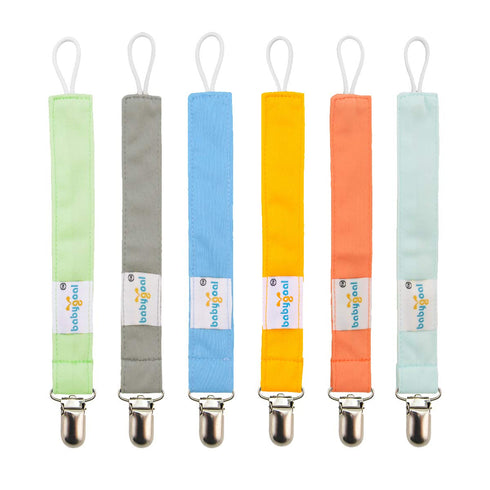 Babygoal Pacifier Clips, 6 Pack Pacifier Holder for Boys and Girls Fits Most Pacifier Styles & Baby Toys and Baby Gift 6MP10...