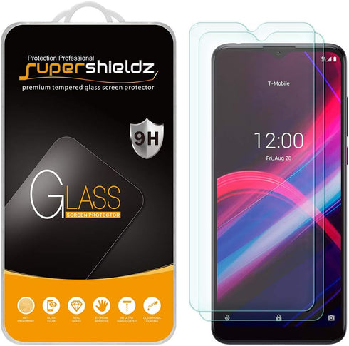 Supershieldz (2 Pack) Designed for T-Mobile (Revvl 4 Plus) Tempered Glass Screen Protector, Anti Scratch, Bubble Free...