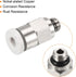 PATIKIL M5 Push to Fit 3mm OD Hose Connect Fittings, 2 Pack Straight Coupling Adapter for Gas Pneumatic Air Flow Transition, White & Silver Tone...