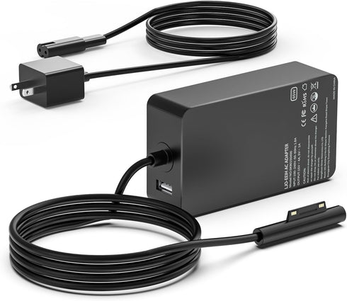 LJO-EEIH 65W Charger Compatible with Microsoft Surface Pro 11, 10, 9, 8, 7+, 7, 6, 5, 4, 3, X...