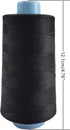 2 Spools Polyester 3000 Yards Sewing Thread Spools, 40/2 Thread for Sewing Machine, Heavy Duty Household - White and Black...