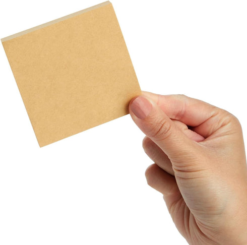 Juvale 6-Pack Kraft Paper Sticky Notes 3x3 inch, Brown Self-Adhesive Memo Notepad Set, Self-Stick Note Pads for Office Work, Home, School, Teacher...