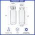 PATIKIL 20ml Sample Vials, 8 Pack Lab Empty Vials with Butyl Rubber Stopper and Crimp Top Caps Borosilicate Glass Vial, Transparent...