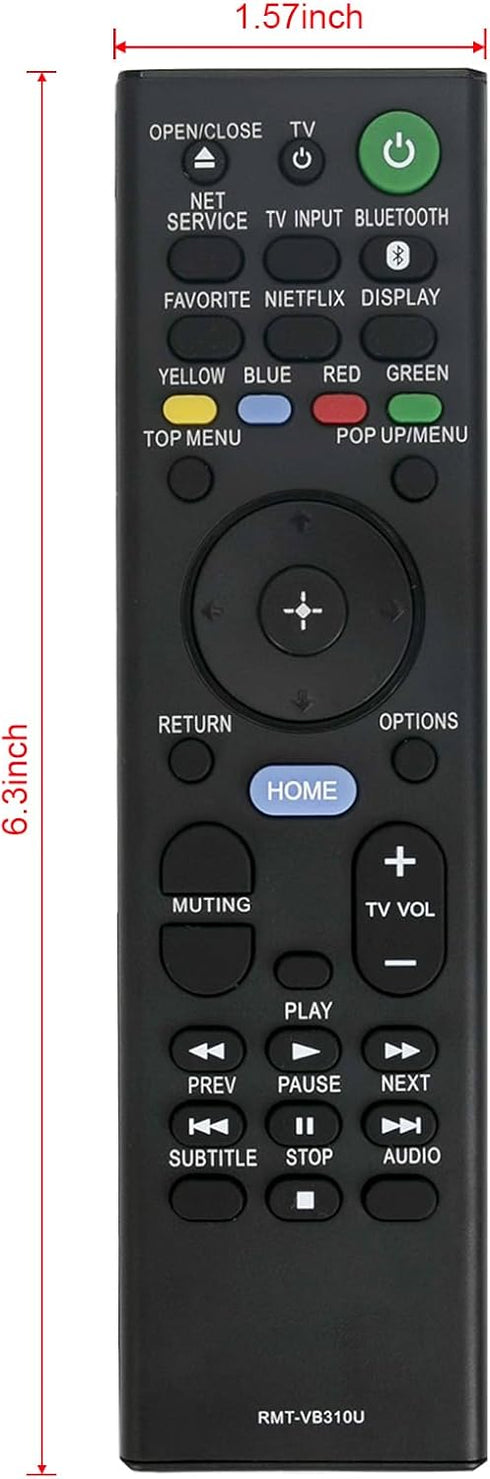 New RMT-VB310U Replaced Remote fit for Sony Blu-Ray DVD Player UBP-X800 UBP-UX80 UBP-X800M2 UBP-X1000ES, Sub RMT-VB310E...