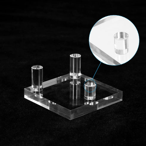 PATIKIL 2" x 2" x 1" Acrylic Display Stands, 4 Pack Display Easel Holder Crystal Display Stand for Mineral Gemstone, Clear...