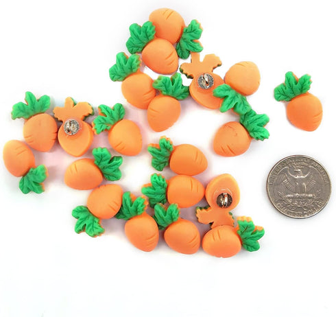 20 pcs Cute Resin Carrot Shape Loop Sewing Coat Buttons -20mm -13/16"...