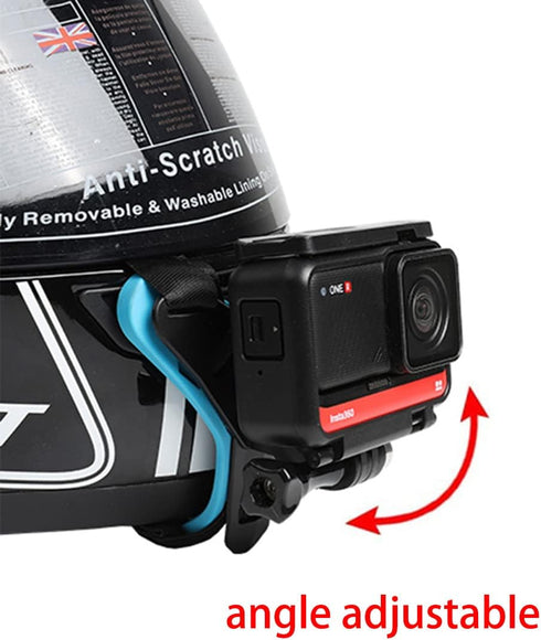 Helmet Chin Mount for Mobile Phone and GoPro, Motorcycle Strap Holder for iPhone Samsung,Compatible with GoPro Hero 9,8,7,6,5,4/3, Insta360 One R,...